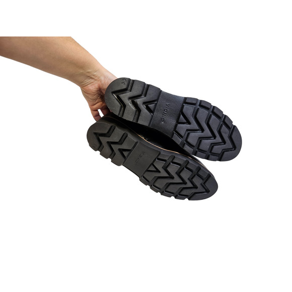 Used in very good condition Vionic 7-7.5 Black Lace Up Leather Lani Combat Boot - Picture 3 of 5